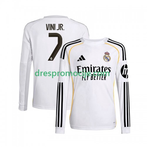 Real Madrid Vinicius Junior 7 Dres Domaći 2025/2026 Dugim Rukavima Real Madrid Vinicius Junior 7 Dres Domaći 2025/2026 Dugim Rukavima